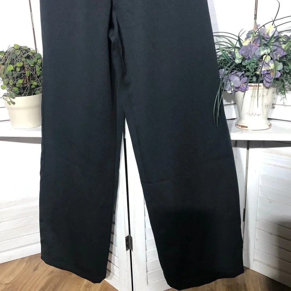 Sincerely Jules Black Jumpsuit Wide Leg Wrap Sleeveless Medium - Picture 9 of 14